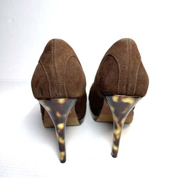 NEW Baby Phat Women's Stiletto Platform Pump Brown & Tortoise Shell Shoes 7.5M - Picture 5 of 13